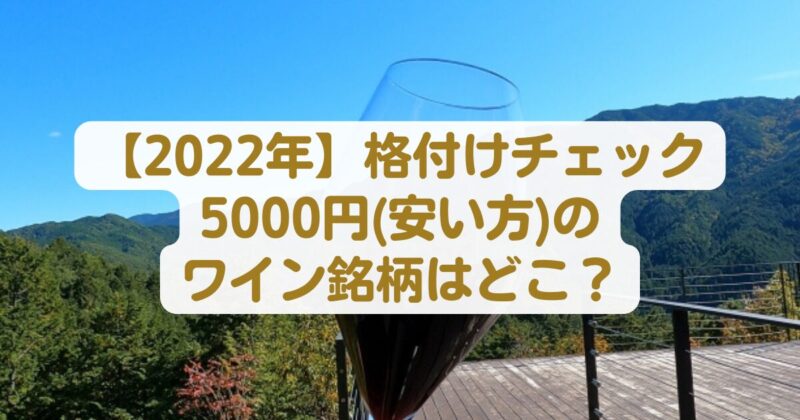 【2023年】格付けチェック5000円(安い方)のワイン銘柄はどこ？